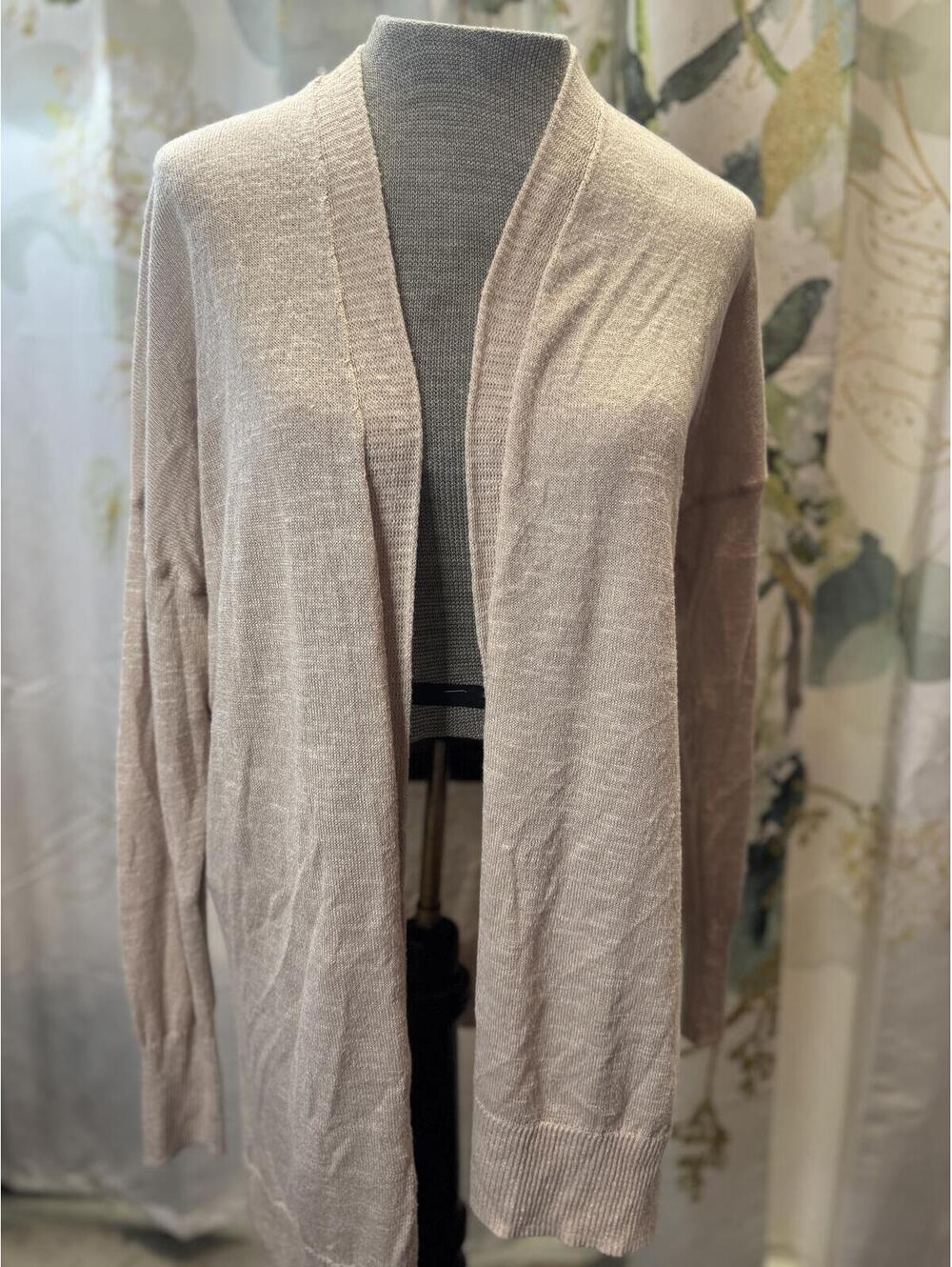 Nine West Small Light Beige Open Front Cardigan Sweater - Picture 1 of 6